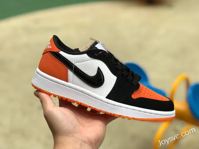 Air Jordan 1 Low Golf DD9315-800 Black White Orange Shattered Retro