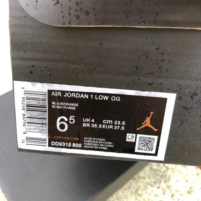 Air Jordan 1 Low Golf DD9315-800 Black White Orange Shattered Retro