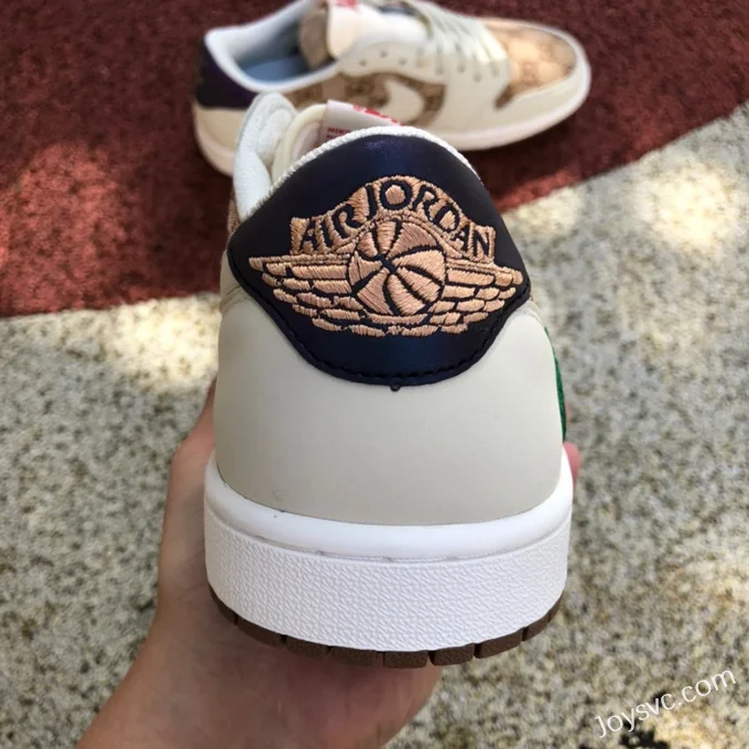 Travis Scott x Air Jordan 1 Low DM7866-162 White Brown Gucci Collaboration