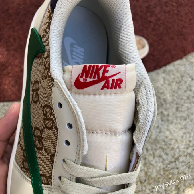 Travis Scott x Air Jordan 1 Low DM7866-162 White Brown Gucci Collaboration