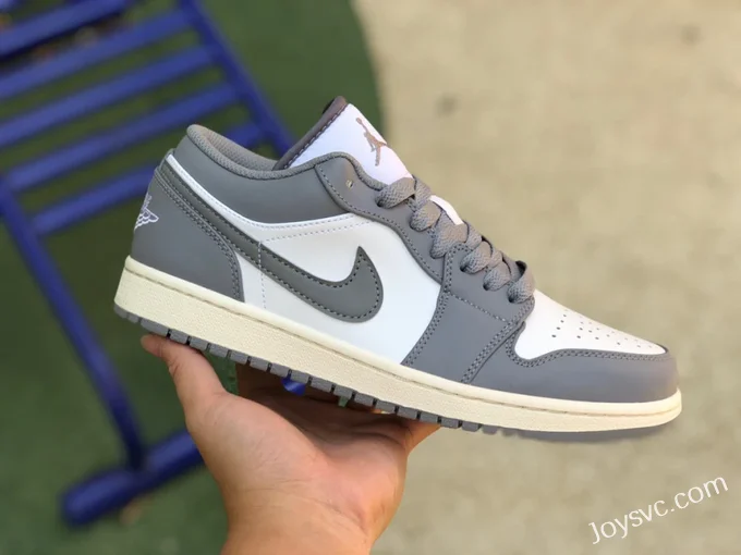 Air Jordan 1 Low 553558-053 Grey White Distressed Retro