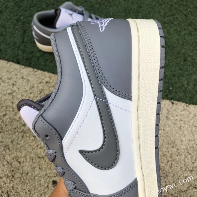 Air Jordan 1 Low 553558-053 Grey White Distressed Retro