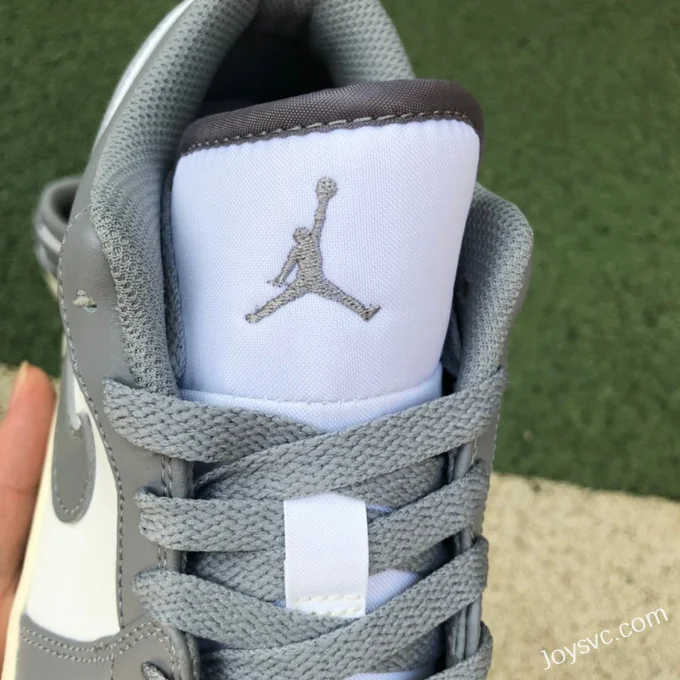 Air Jordan 1 Low 553558-053 Grey White Distressed Retro