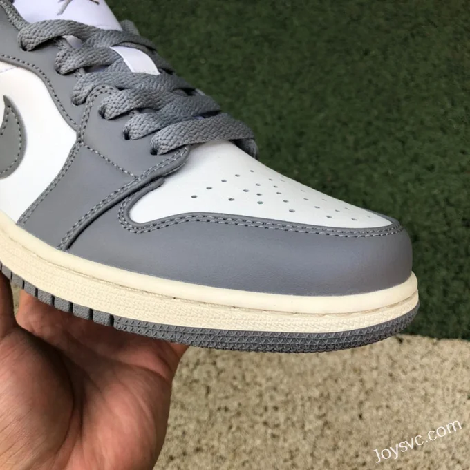 Air Jordan 1 Low 553558-053 Grey White Distressed Retro