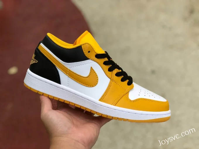 Air Jordan 1 Low 553558-701 White Yellow Black Retro