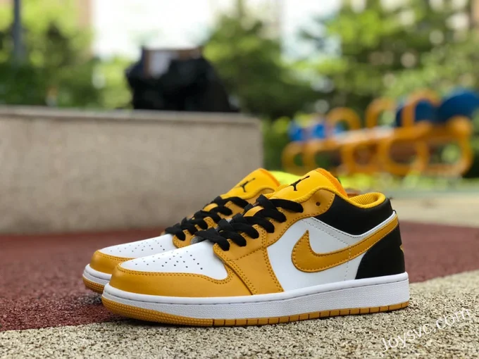 Air Jordan 1 Low 553558-701 White Yellow Black Retro