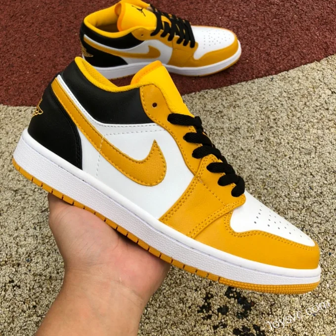 Air Jordan 1 Low 553558-701 White Yellow Black Retro