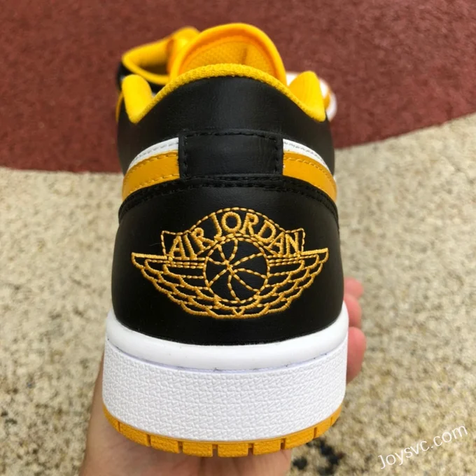 Air Jordan 1 Low 553558-701 White Yellow Black Retro