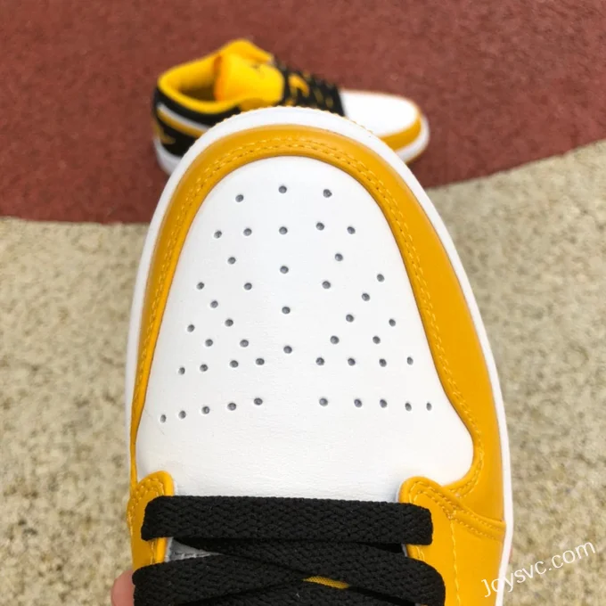 Air Jordan 1 Low 553558-701 White Yellow Black Retro