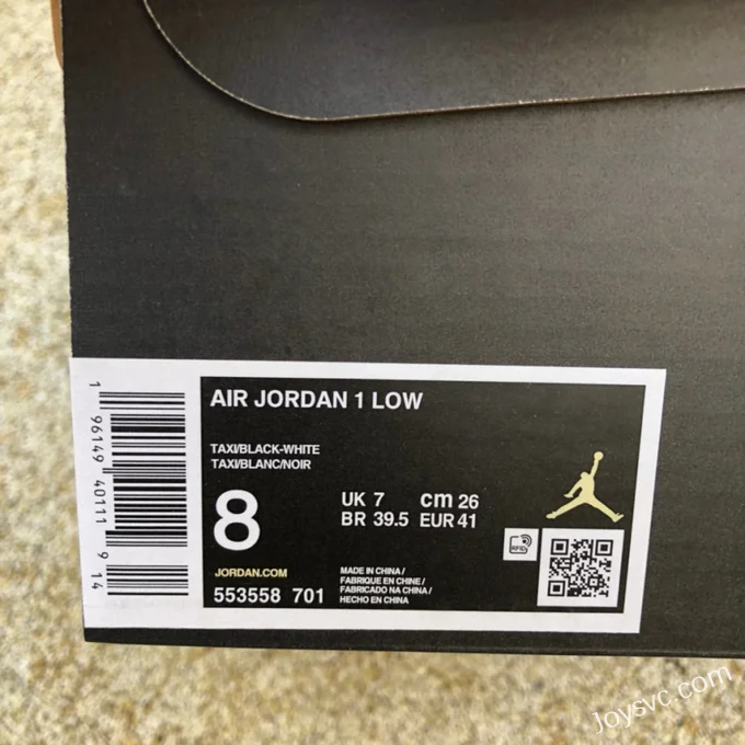 Air Jordan 1 Low 553558-701 White Yellow Black Retro