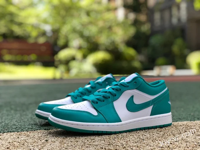 Air Jordan 1 DC0774-132 White Green Tiffany Low-Top