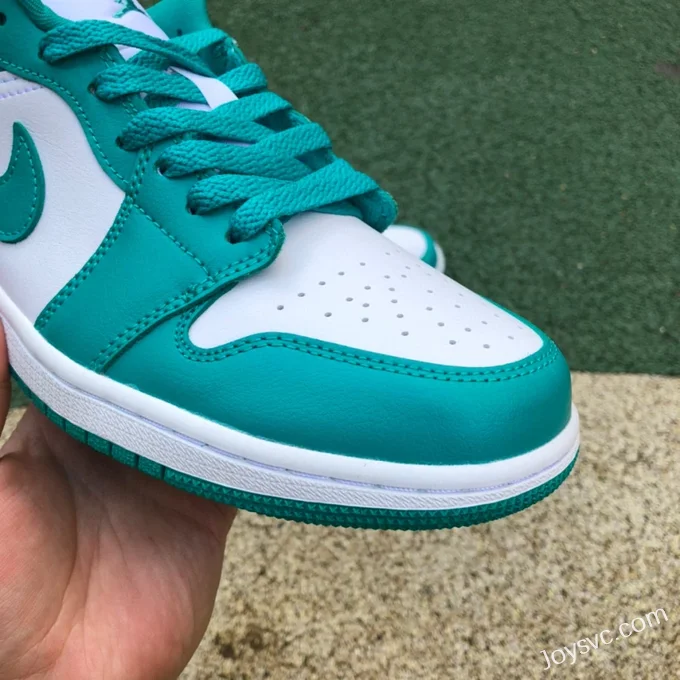 Air Jordan 1 DC0774-132 White Green Tiffany Low-Top