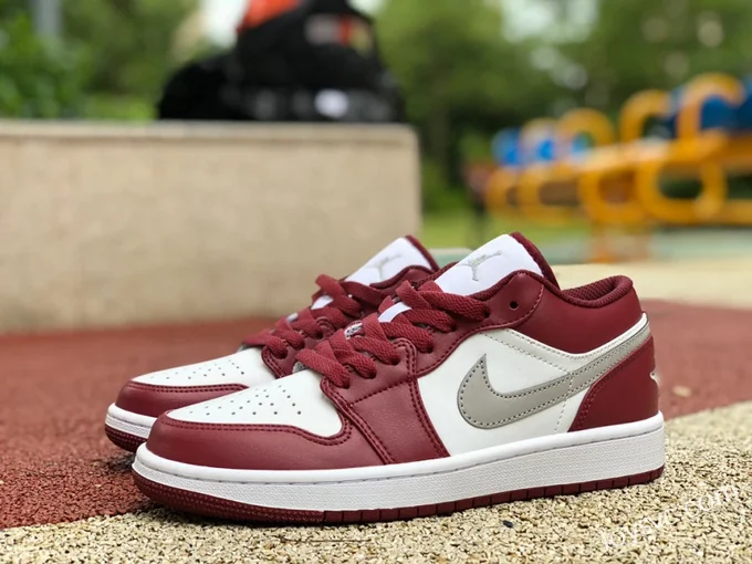 Air Jordan 1 Low 553560-615 Bordeaux Red Retro