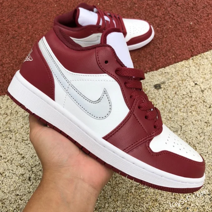 Air Jordan 1 Low 553560-615 Bordeaux Red Retro