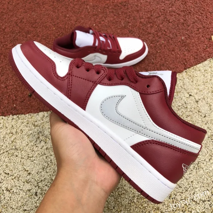 Air Jordan 1 Low 553560-615 Bordeaux Red Retro