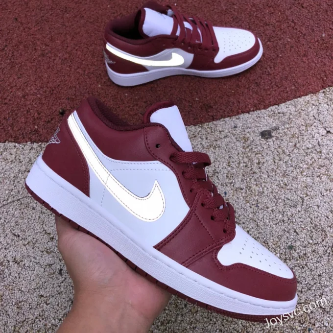 Air Jordan 1 Low 553560-615 Bordeaux Red Retro