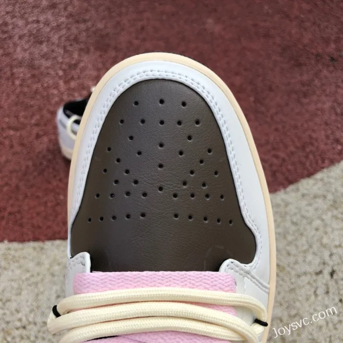 Air Jordan 1 Low 553558-062 White Mocha Pink Retro