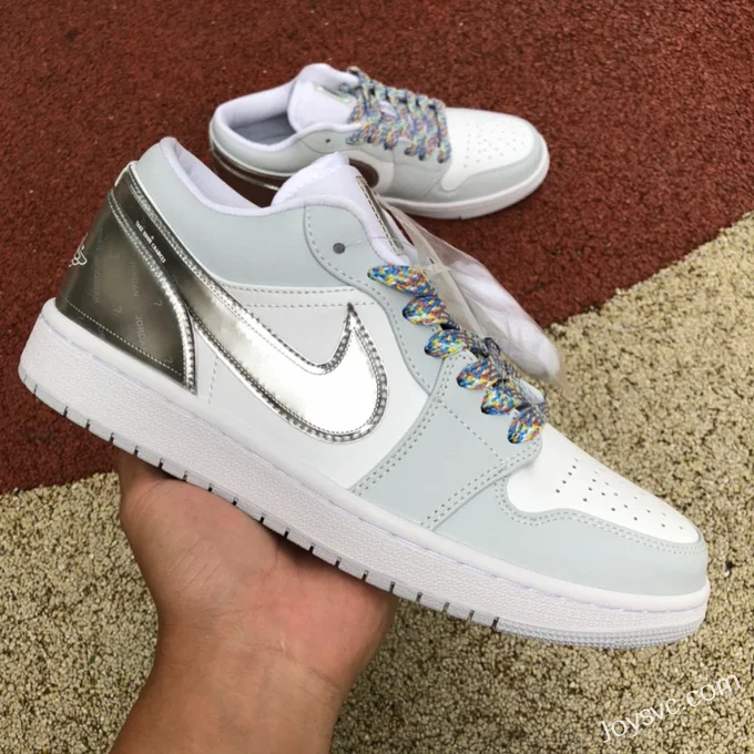 Air Jordan 1 Low DX6070-101 Grey Silver Retro