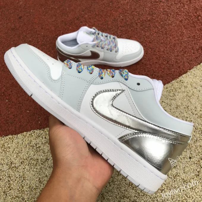 Air Jordan 1 Low DX6070-101 Grey Silver Retro