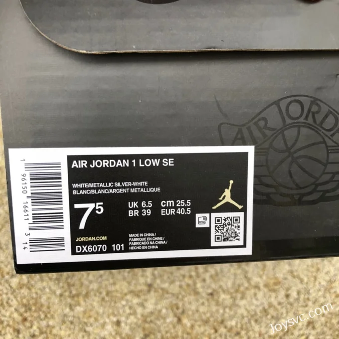 Air Jordan 1 Low DX6070-101 Grey Silver Retro