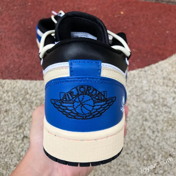 Air Jordan 1 Low 553560-062 Lightning Black White Blue Strap Retro