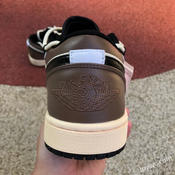 Air Jordan 1 Low 553558-062 White Brown Mocha Strap Retro