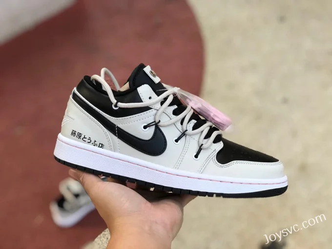 Air Jordan 1 Low 553558-062 White Black Pink Strap Retro