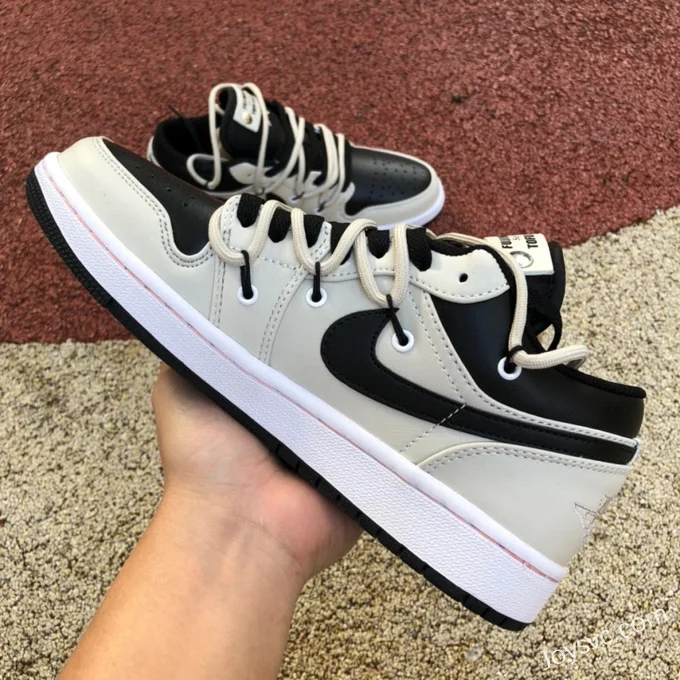 Air Jordan 1 Low 553558-062 White Black Pink Strap Retro