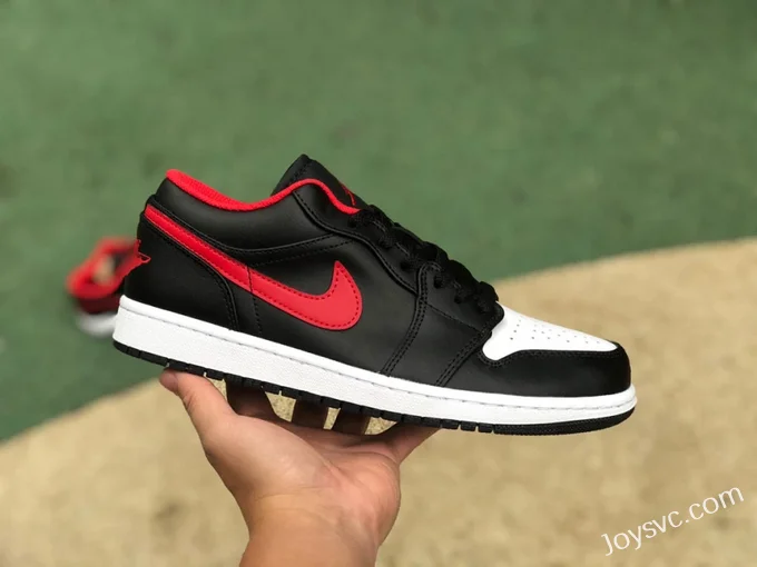 Air Jordan 1 Low 553558-063 Black White Red Retro