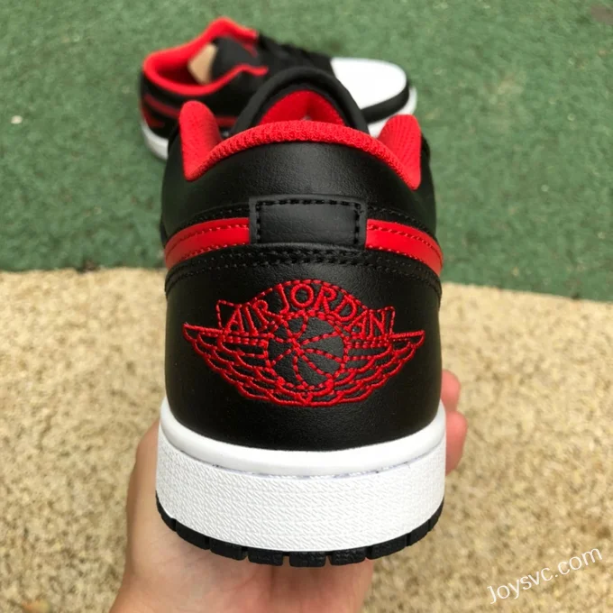 Air Jordan 1 Low 553558-063 Black White Red Retro