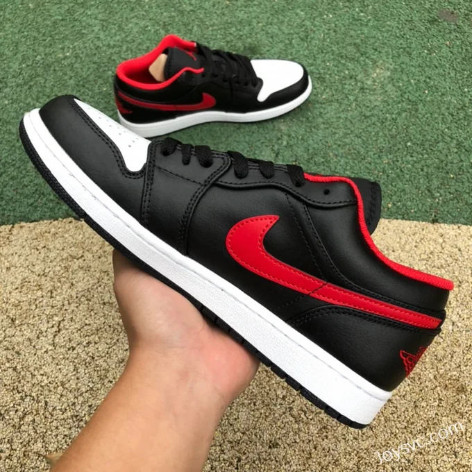 Air Jordan 1 Low 553558-063 Black White Red Retro