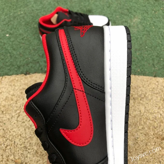 Air Jordan 1 Low 553558-063 Black White Red Retro