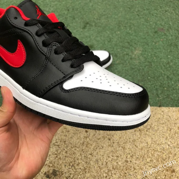 Air Jordan 1 Low 553558-063 Black White Red Retro