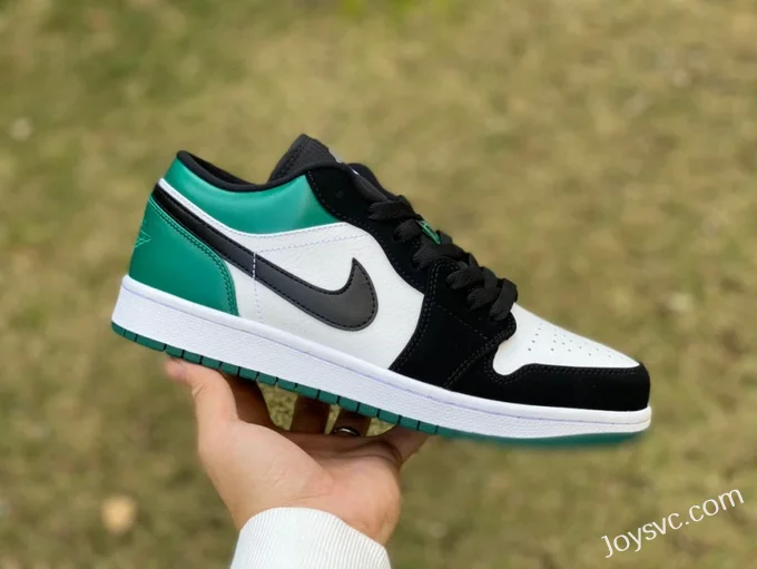 Air Jordan 1 Low 553558-113 Black Green Toe Retro