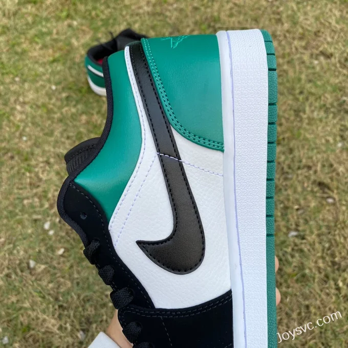 Air Jordan 1 Low 553558-113 Black Green Toe Retro