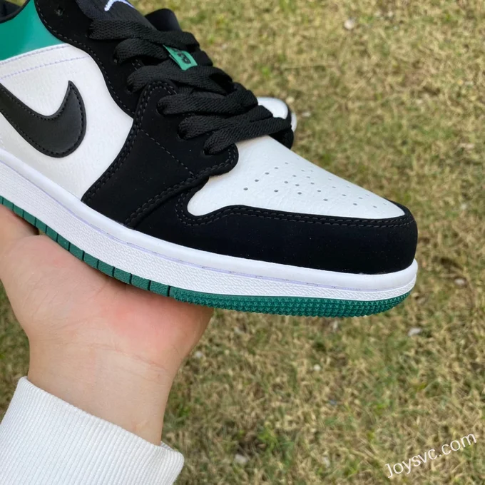 Air Jordan 1 Low 553558-113 Black Green Toe Retro