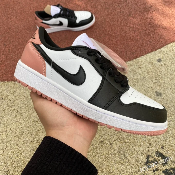 Air Jordan 1 Low Golf DD9315-106 Black White Pink Retro