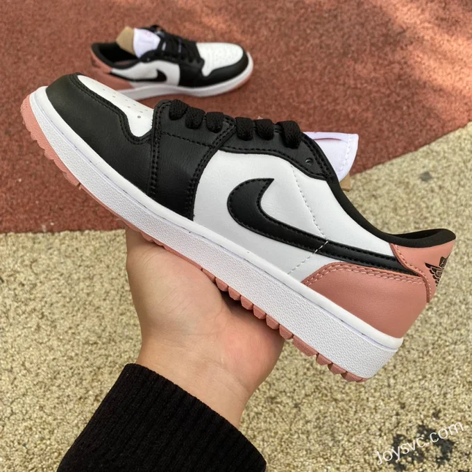 Air Jordan 1 Low Golf DD9315-106 Black White Pink Retro