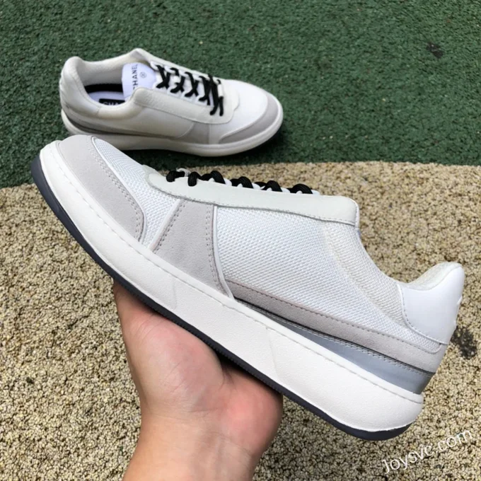 CHANEL 22 Panda Sneakers in Grey and White