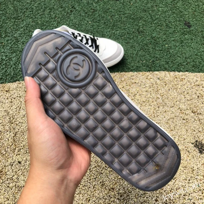 CHANEL 22 Panda Sneakers in Grey and White