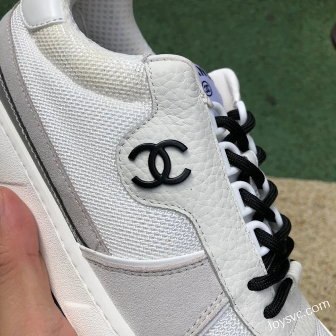 CHANEL 22 Panda Sneakers in Grey and White