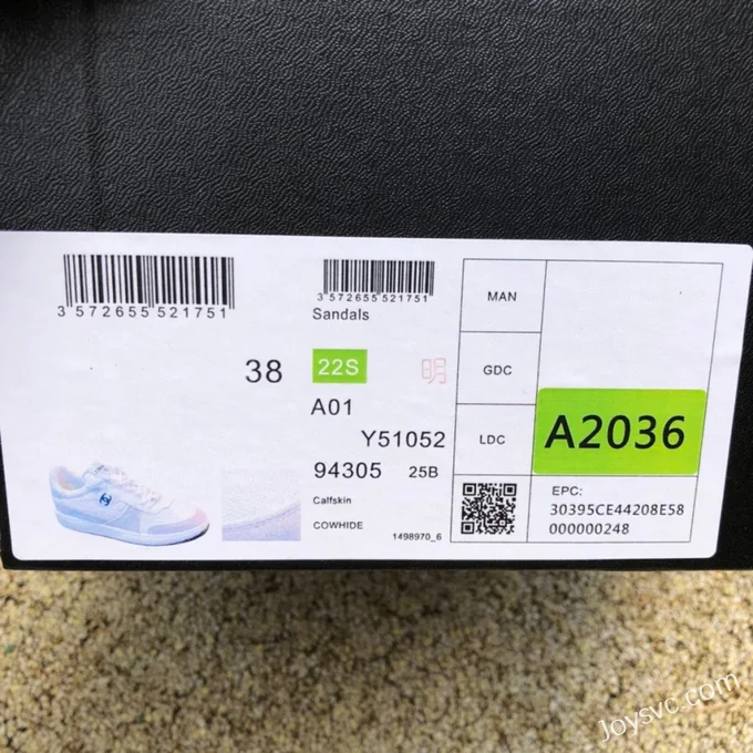 CHANEL 22 Panda Sneakers in Grey and White