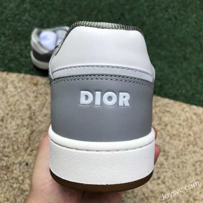 Dior B27 Grey White Low Oblique Print Casual Shoes