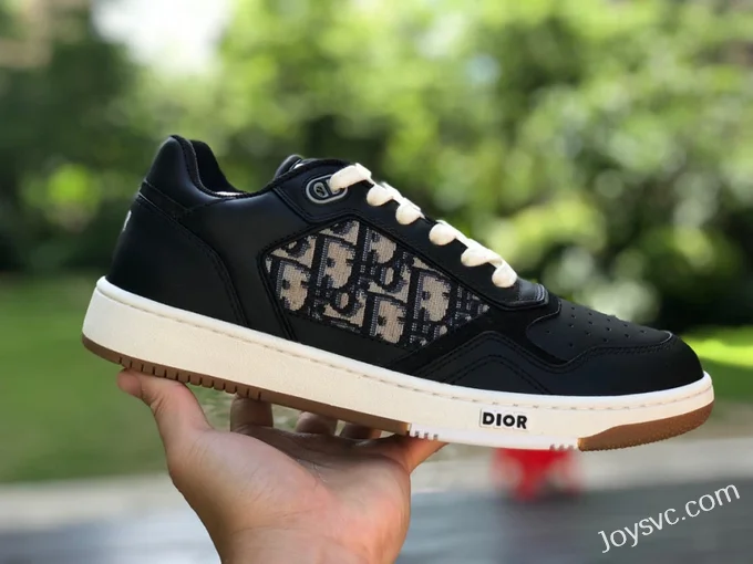 Dior B27 Black Rubber Low Oblique Print Casual Shoes