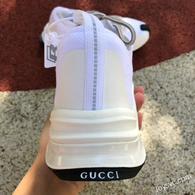 GUCCI Double G Lace-Up Sneakers in Pure White