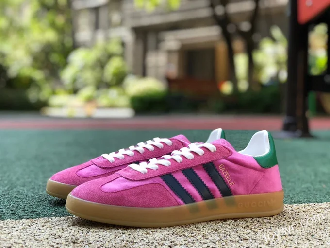 GUCCI x Adidas Originals Gazelle Low-Top Sneakers in Pink