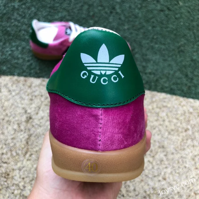 GUCCI x Adidas Originals Gazelle Low-Top Sneakers in Pink