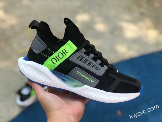 DIOR Black White Green Sneakers