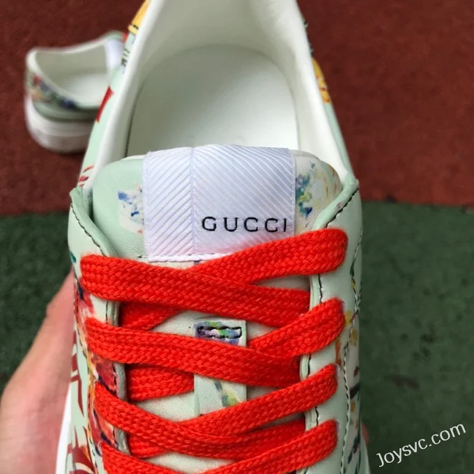 GUCCI Low-Top Canvas Platform Sneakers in Light Green