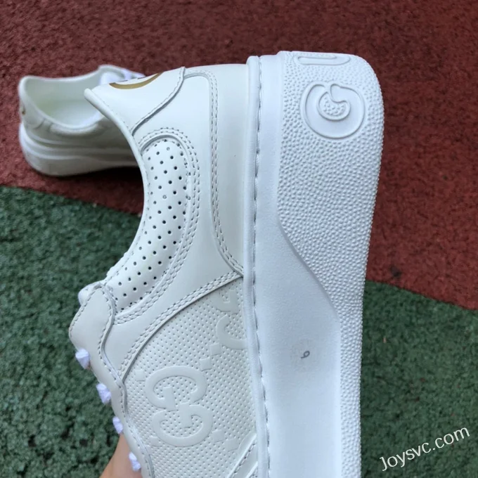 GUCCI Low-Top Canvas Platform Sneakers in Pure White